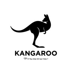 kangaroo wallaby logo vector icon premium illustration