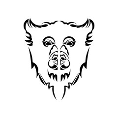 Dog face patterns. Isolated. Vector