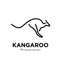 kangaroo wallaby logo vector icon premium illustration