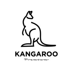kangaroo wallaby logo vector icon premium illustration
