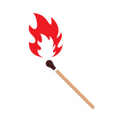 Burning match icon design. vector illustration