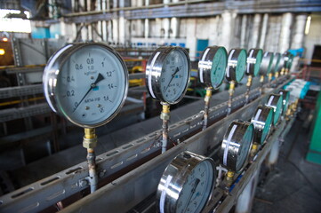 Pavlodar, Kazakhstan - 05.29.2015 : Different sensors at a thermal power plant