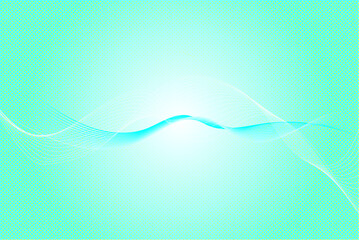 Fototapeta premium Abstract blue background with wave and halftone. 