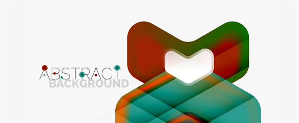 Vector 3d arrow geometric composition, abstract background for business or technology presentation, internet poster or web brochure cover, wallpaper