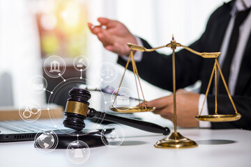 justice and law concept.Male judge Consultation and legal concepts, lawyers, 