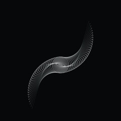 Lines in Circle Form . Spiral Vector Illustration .Technology round. Wave Logo . Design element . Abstract Geometric shape .