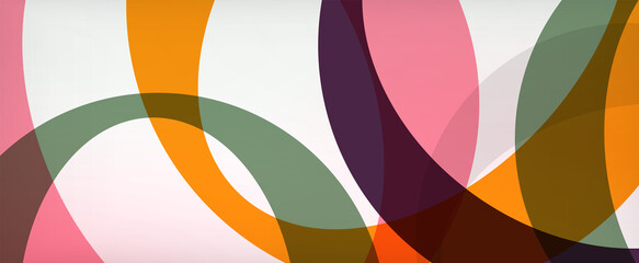 Obraz premium Ring geometric shapes, o letter repetition wallpaper. Abstract background for business or technology presentations, internet posters or web brochure covers