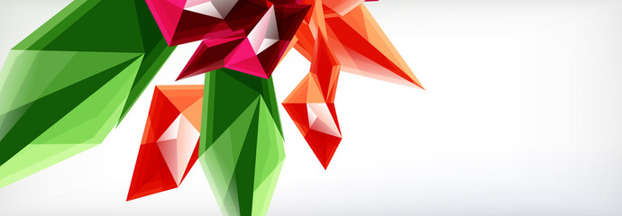 Vector 3d triangles and pyramids abstract background for business or technology presentations, internet posters or web brochure covers