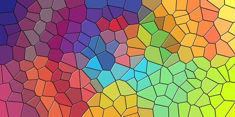 Rainbow texture, wax shapes, abstract colorful mosaic background