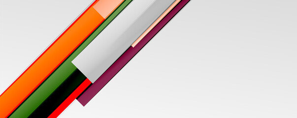 Multicolored lines background. Design template for business or technology presentations, internet posters or web brochure covers