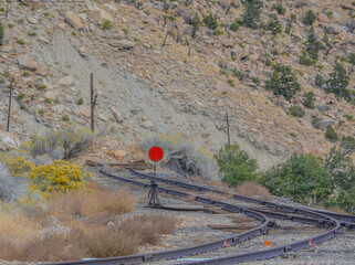 Railroad track turn around in Duchesne, Utah.