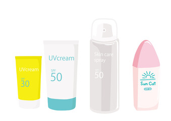 日焼け止め　イラスト