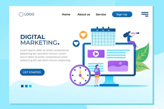 Agency and digital marketing concept. Content marketing concept. can use for web banner, infographics, hero images. Flat isometric illustration. Landing page