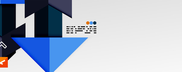 Shiny color triangles and geometric shapes vector abstract background