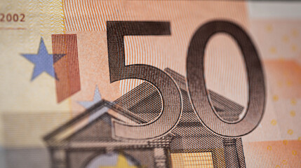 50 Euro, money European Union currency . Money. Dollars, euro