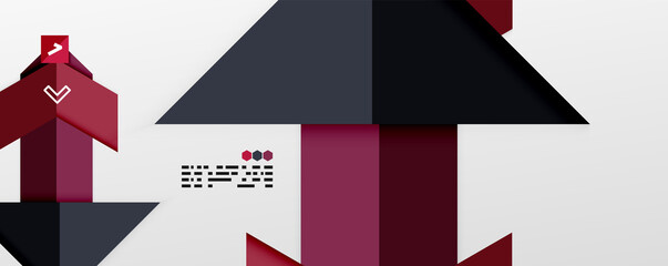 Shiny color triangles and geometric shapes vector abstract background