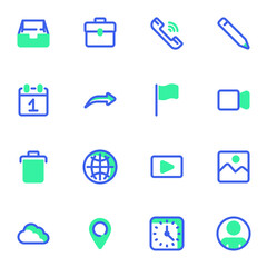 User interface vector icons set