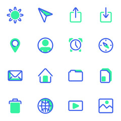 UI kit vector icons set