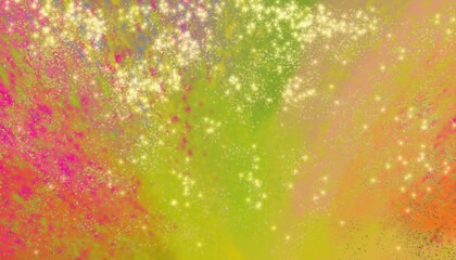 Abstract orange blurred background with golden sparks