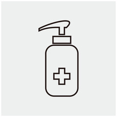 Hand sanitizer icon. Vector icon isolated on white background