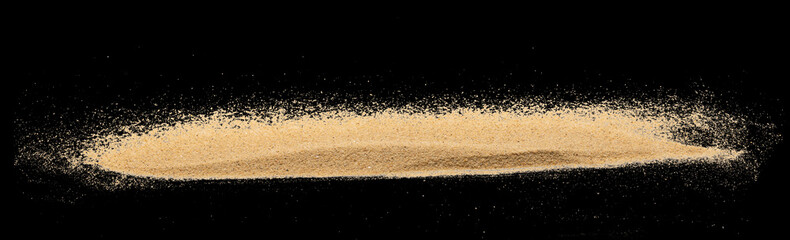 Sand cutting isolated on black
