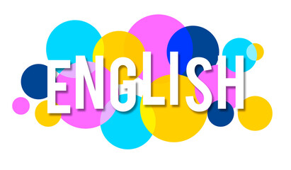 English language day 23 April. Colorful background, eps10