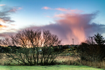 Stunning clouds above peatbog in County Donegal - Ireland