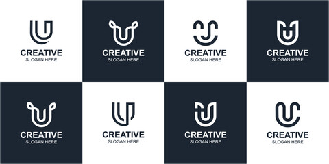 U monogram logo collection