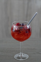 cocktail with red fruit