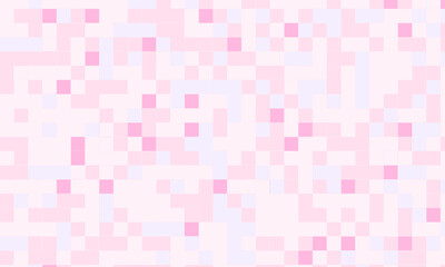 Abstract square pixel mosaic pink background geometric seamless pattern in pastel colors. 8 bit