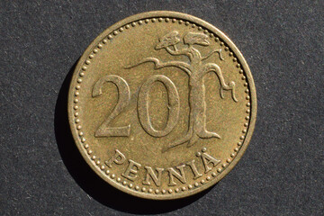 20 Penniä Münze aus Finnland von 1974