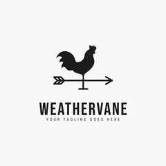 Fototapeta na wymiar Weather vane vintage logo vector illustration design