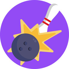 Bowling Icon. Vector Illustration.