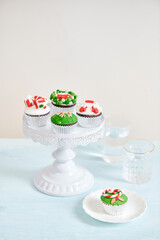 Homemade Christmas cupcake