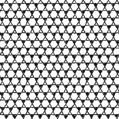 Seamless pattern with triangles forming stars. A seamless pattern made with hand drawn triangles.