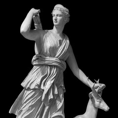 Ancient sculpture Diana Artemis. Goddess of of the moon, wildlife, nature and hunting. Classic...