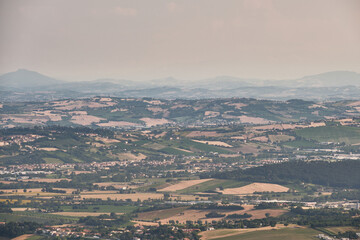 Scenic view of the panorama from Monte Conero