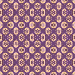 Vector ornamental seamless pattern. Background and wallpaper in ethnic style. Vector illustration can be used for backgrounds, motifs, textile, wallpapers, fabrics, gift wrapping, templates.	
