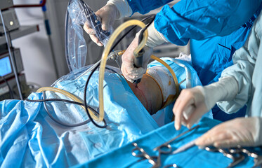 orthopedist operates on the knee joint