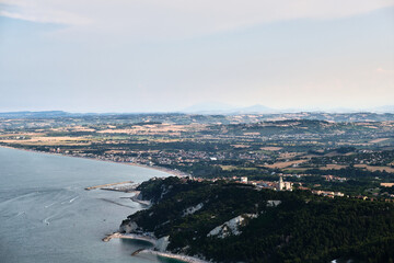 Scenic view of the panorama from Monte Conero