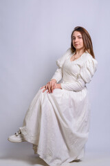 girl in a white dress