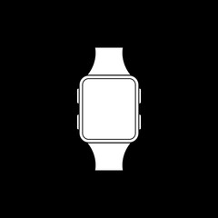 Smartwatch icon isolated on dark background