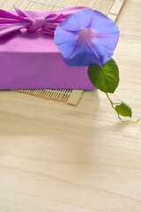 風呂敷包み　朝顔