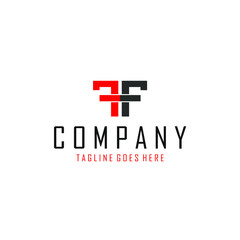 Obraz premium abstract two F letter logos intertwined by a line