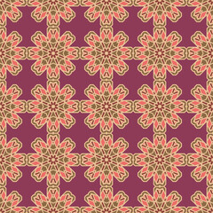 Fototapeta na wymiar Vector ornamental seamless pattern. Background and wallpaper in ethnic style. Vector illustration can be used for backgrounds, motifs, textile, wallpapers, fabrics, gift wrapping, templates.