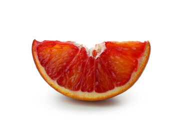Red orange piece isolated on white background