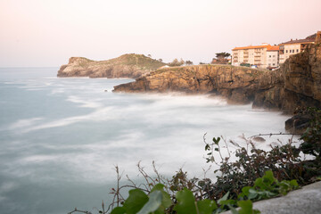 wild waves in the coast of Lekeitio, Basque country