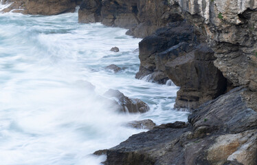 wild waves in the coast of Lekeitio, Basque country