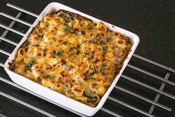 Baked  pasta with Bechamel white Sauce 