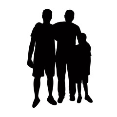  a family portrait, silhouette vector